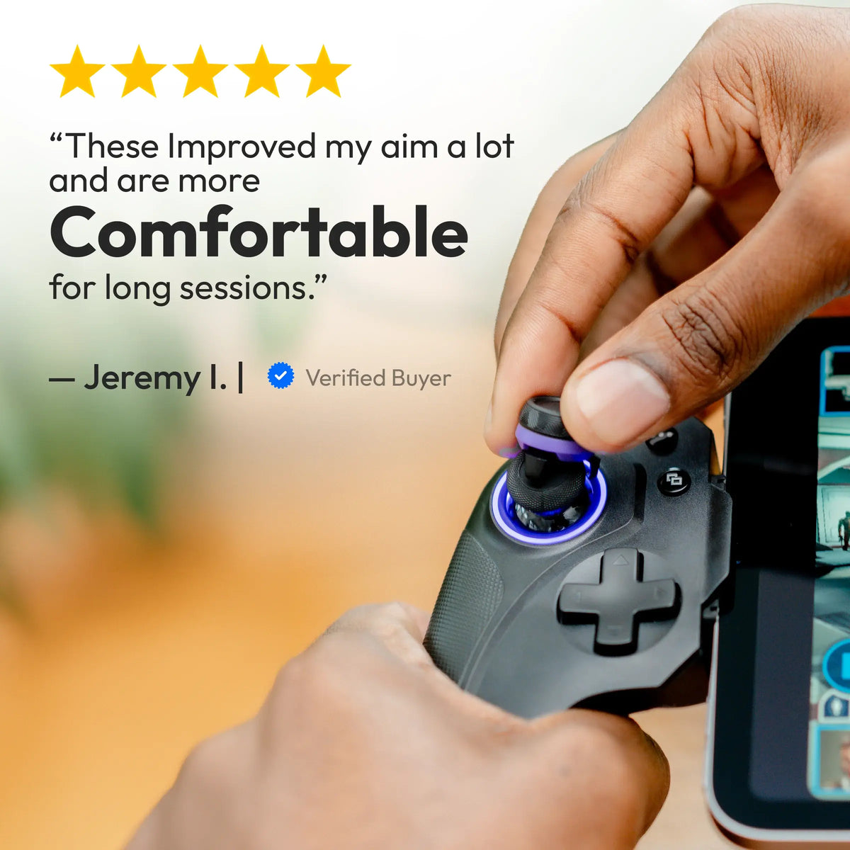 ELO Ascend Pro Gaming Thumbsticks for Gaming Controllers | Universal Fit, 1 High-Rise and 1 Low-Rise Domed Cap, Anti-Slip Micro-Etched Texture for Xbx, PS5, Switch Pro, Vagab Ond Controllers Console Wireless