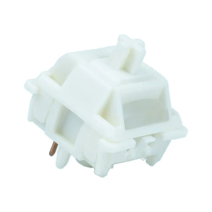 Gateron Smoothie Linear Keyboard Switch,5-Pin 40Gf 22Mm Dual-Stage Spring Pre-Lubed Full POM Key Switches for Mechanical Gaming Keyboard(Smoothie White )
