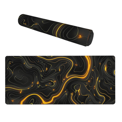 Topographic Gaming Mouse Pad Large 31.5 X 15.75In Keyboard Mousepad for Non-Slip Base Stitched Edge Extended Desk Pad XL Desk Mat