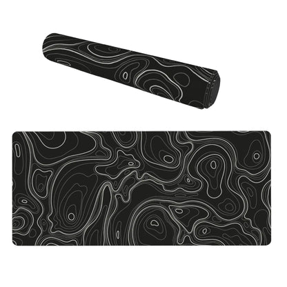 Topographic Gaming Mouse Pad Large 31.5 X 15.75In Keyboard Mousepad for Non-Slip Base Stitched Edge Extended Desk Pad XL Desk Mat