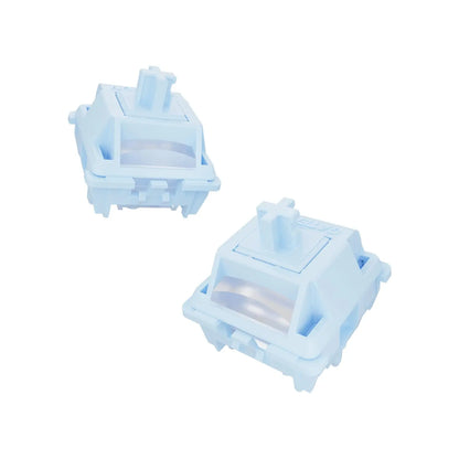 GATERON Smoothie Series Keyboard Switches, Linear RGB LED 5 Pin Factory Pre-Lubed Full POM Key Switches for MX Mechanical Keyboard (Sea Salt Smoothie, 105PCS)