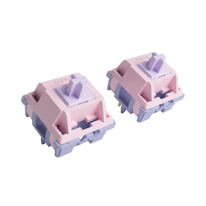 Akko V3 Fairy Linear Silent Keyboard Switch for Mechanical Gaming Keyboard, 5-Pin 50Gf Quiet Pre-Lubed Switches with Standard MX Structure (90Pcs)