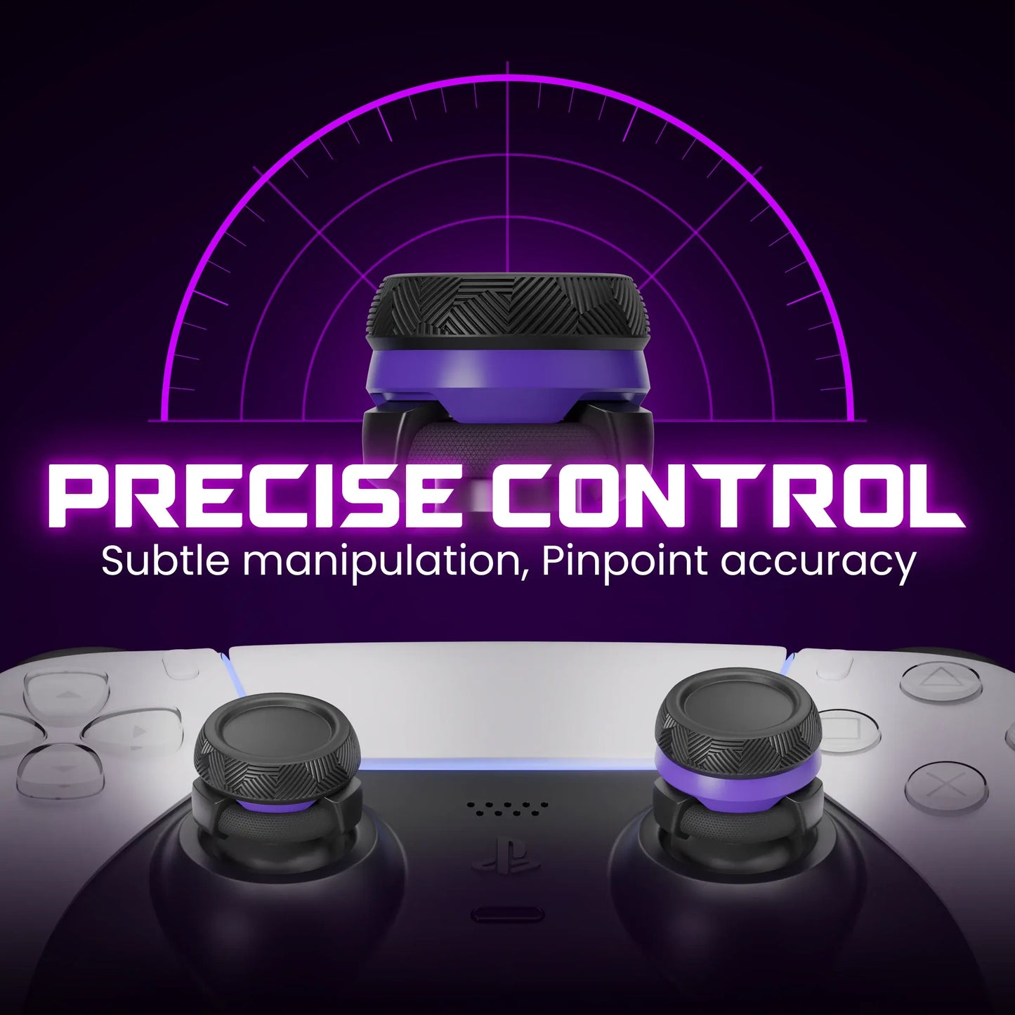 ELO Ascend Pro Gaming Thumbsticks for Gaming Controllers | Universal Fit, 1 High-Rise and 1 Low-Rise Domed Cap, Anti-Slip Micro-Etched Texture for Xbx, PS5, Switch Pro, Vagab Ond Controllers Console Wireless