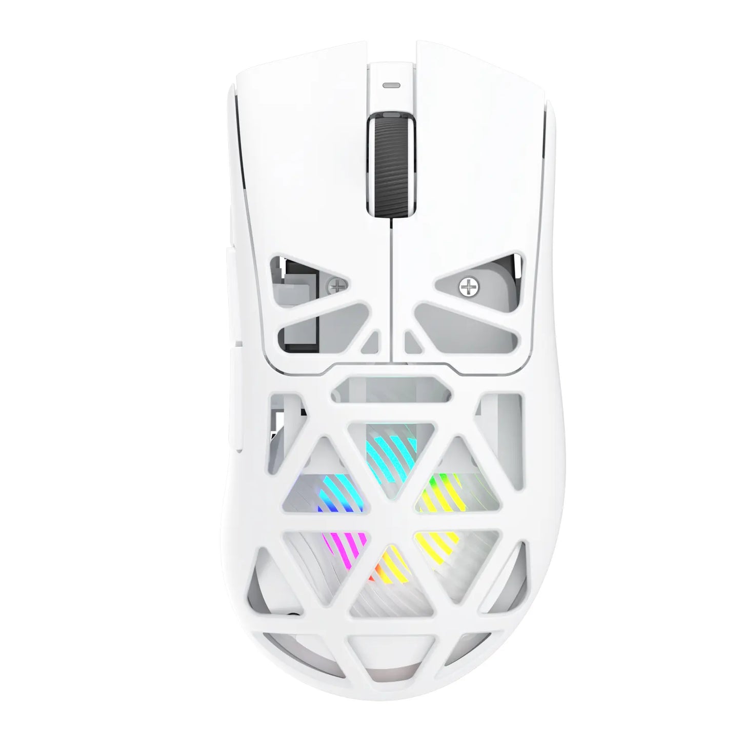 AULA SC620 Pink Contour Wireless Gaming Mouse - Lightweight 67G Design with Optical Sensor, Low Latency, 12K DPI, Tri-Mode Connectivity, RGB Backlighting, and Multi-Device Compatibility for FPS Gaming and Professional Use