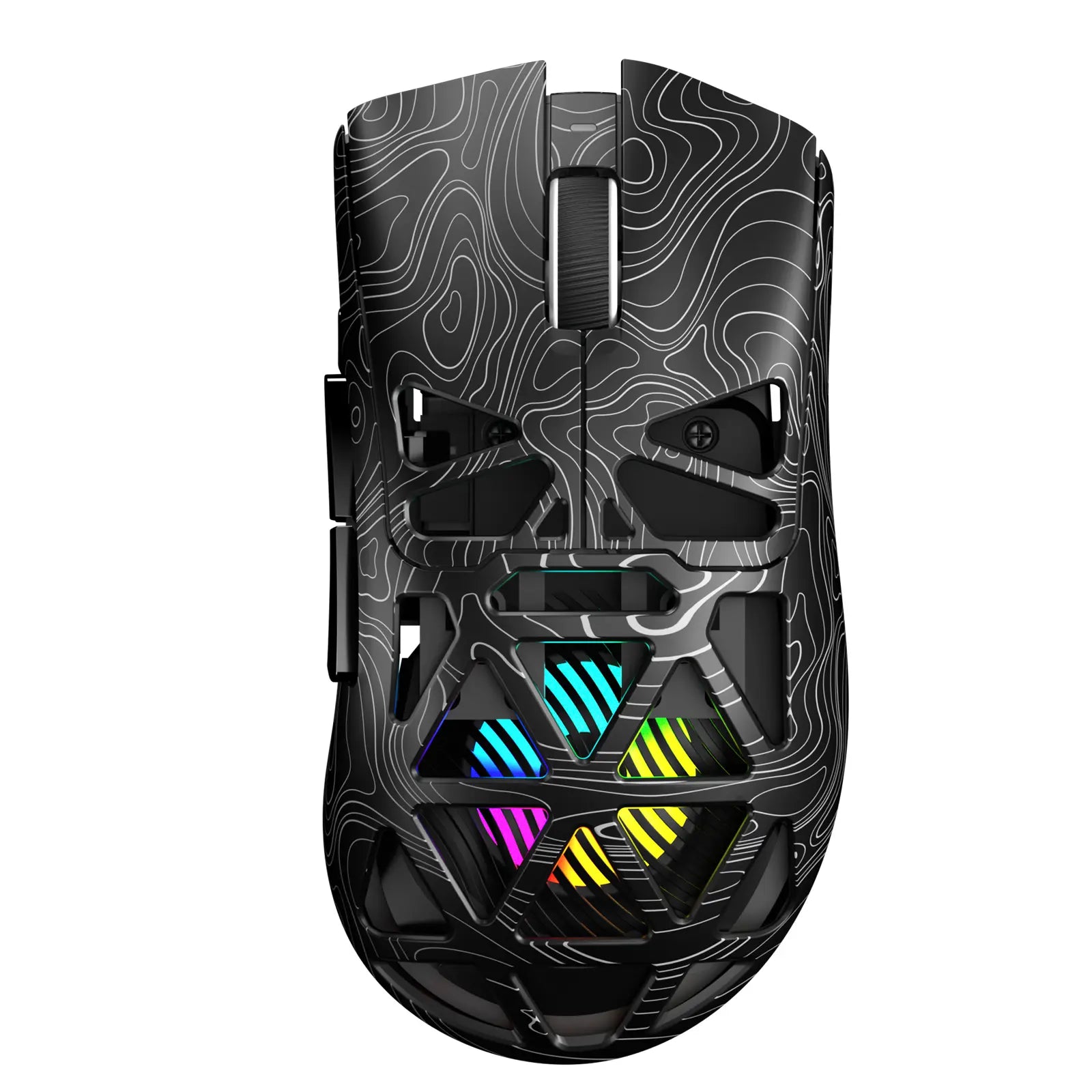 AULA SC620 Pink Contour Wireless Gaming Mouse - Lightweight 67G Design with Optical Sensor, Low Latency, 12K DPI, Tri-Mode Connectivity, RGB Backlighting, and Multi-Device Compatibility for FPS Gaming and Professional Use