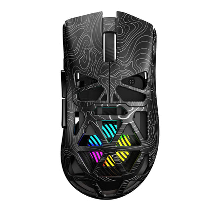 AULA SC620 Pink Contour Wireless Gaming Mouse - Lightweight 67G Design with Optical Sensor, Low Latency, 12K DPI, Tri-Mode Connectivity, RGB Backlighting, and Multi-Device Compatibility for FPS Gaming and Professional Use