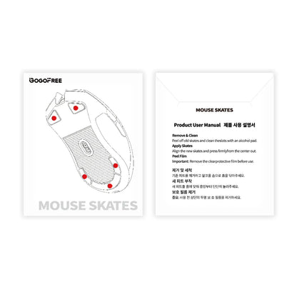 GOGOFREE Red 2Pcs Gaming Replacement Mouse Feet Stickers, High-Density PTFE Gamer Stuff PC Accessories with Long Service Life, Anti-Scratch Low-Friction Smooth Sliding Pads