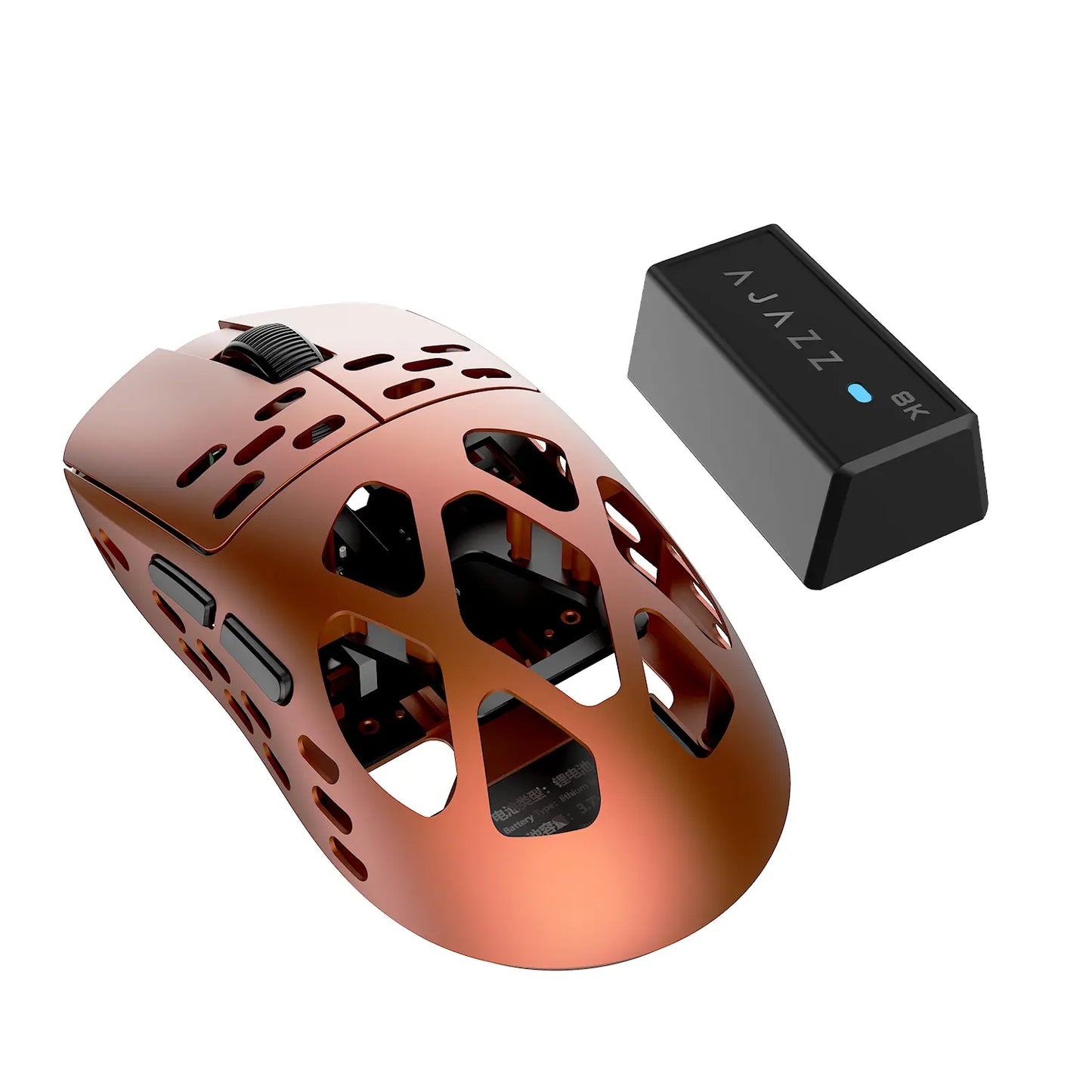 AJAZZ AM3 Magnesium-Aluminum Alloy Wireless Gaming Mouse, 49G Ultra-Lightweight, PAW3950 Sensor, Max 30000 DPI, Bluetooth/2.4G/Wired Tri-Mode Connection Dual 8K, Red,Back to School,Back to School Haul