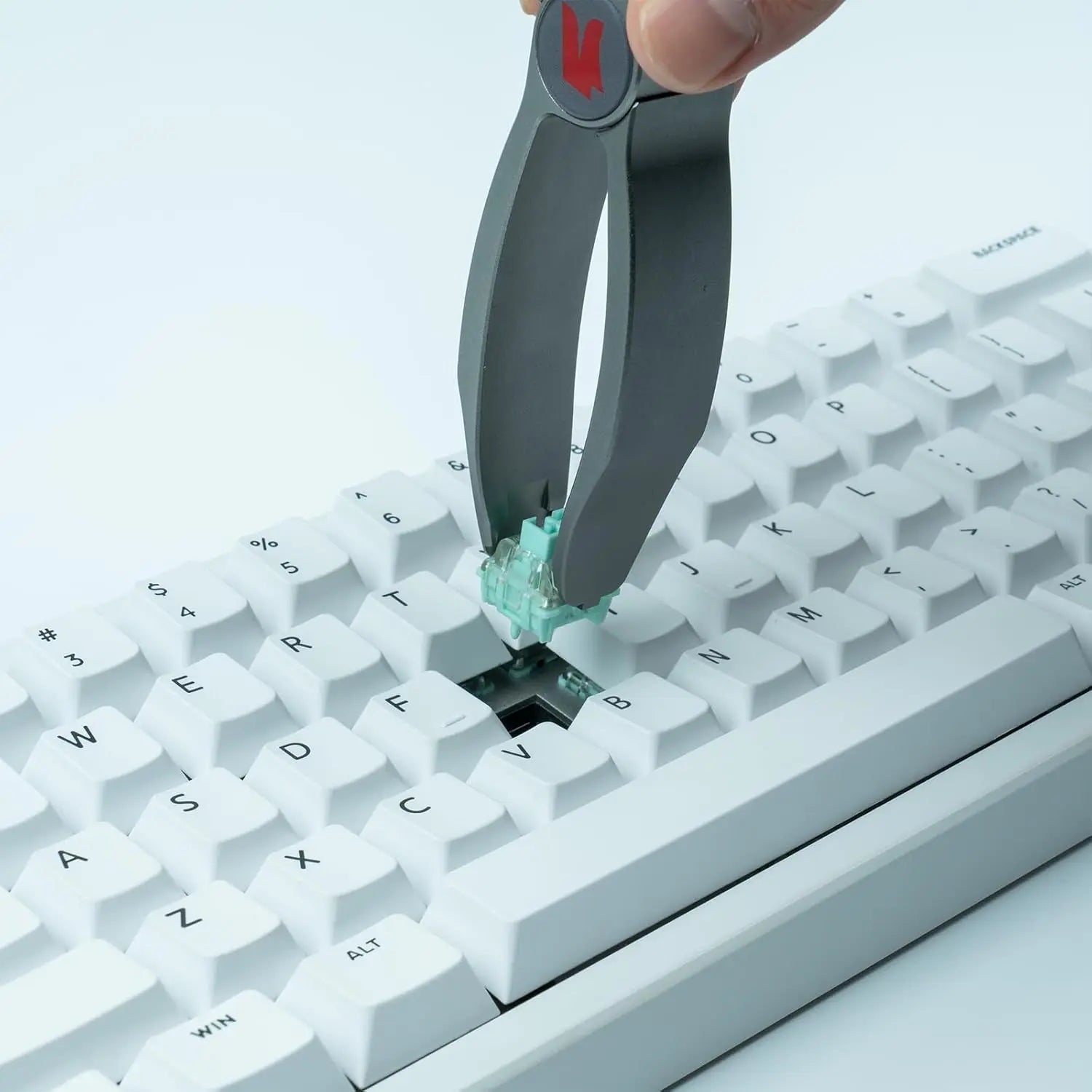 GATERON 3-In-1 Keycap and Switch Puller with Switch Opener Customization Tool, DIY Tool Easily Remove Replace and Open Gaming Keyboard Switches and Keycaps (Grey)