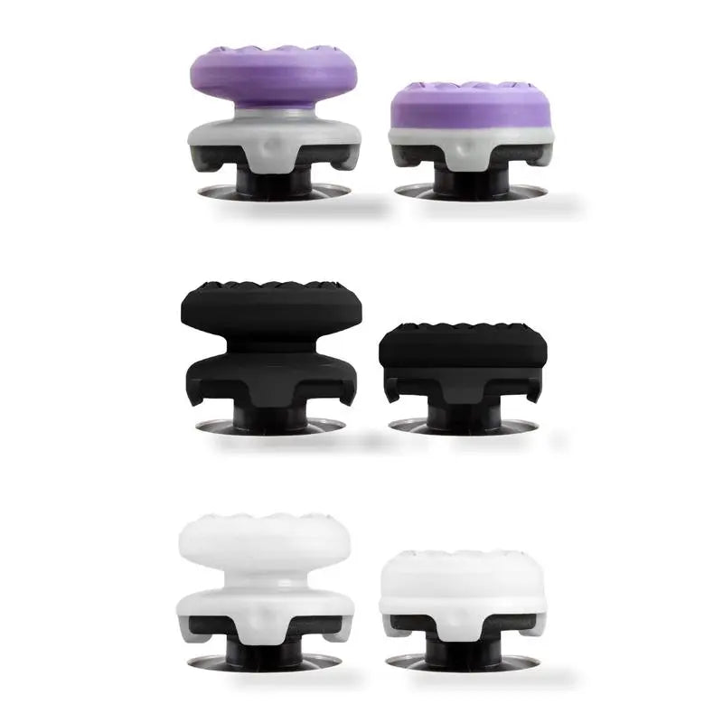 Professional Thumbstick Grips and Precision Rings for PS4, PS5, Xbox Series X/S, and Switch Pro Controllers - High-Rise and Mid-Rise Gaming Accessories in Black, Purple, and Green