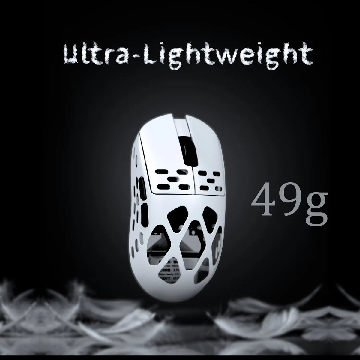 AJAZZ AM3 Magnesium-Aluminum Alloy Wireless Gaming Mouse, 49G Ultra-Lightweight, PAW3950 Sensor, Max 30000 DPI, Bluetooth/2.4G/Wired Tri-Mode Connection Dual 8K, Red,Back to School,Back to School Haul