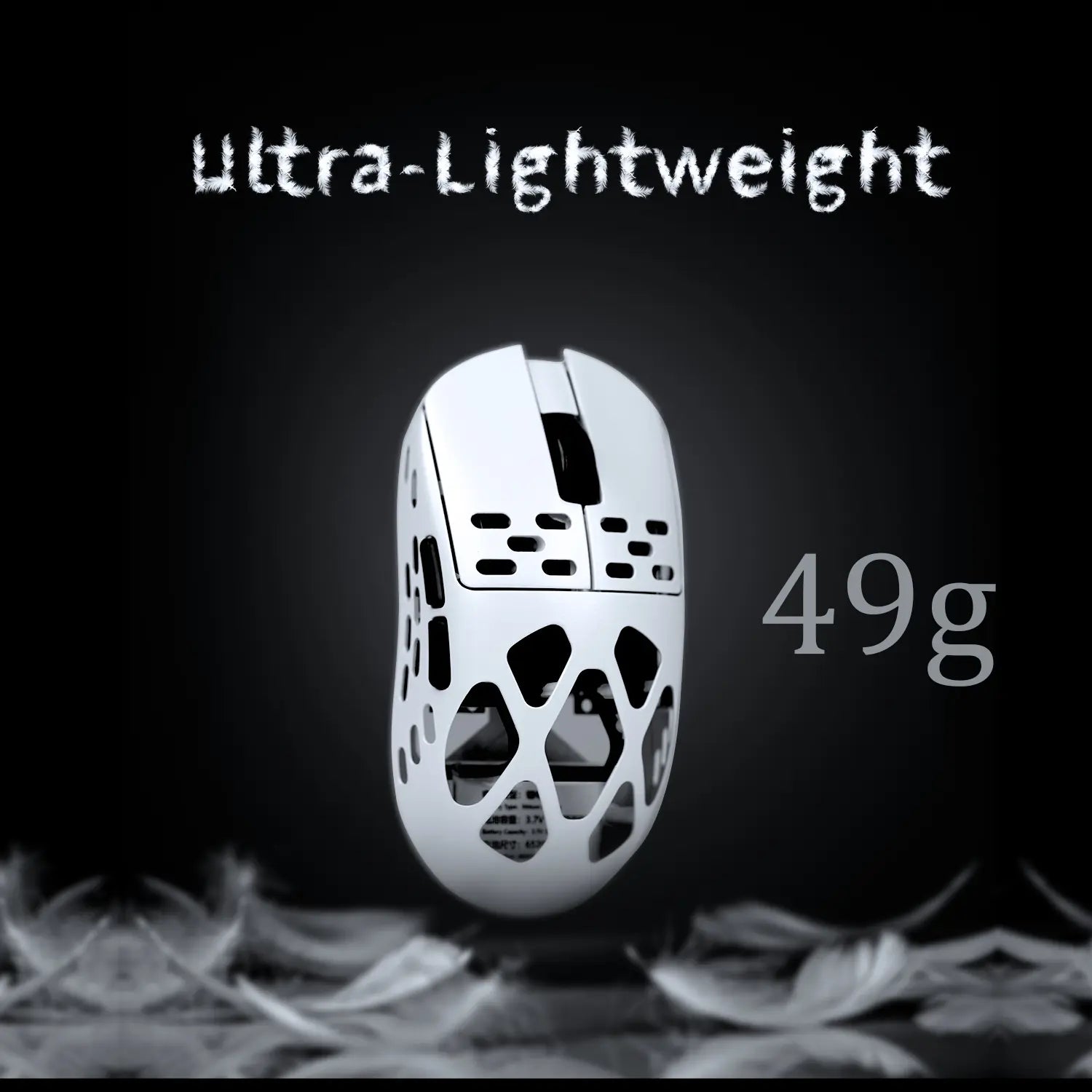 AJAZZ AM3 Magnesium-Aluminum Alloy Wireless Gaming Mouse, 49G Ultra-Lightweight, PAW3950 Sensor, Max 30000 DPI, Bluetooth/2.4G/Wired Tri-Mode Connection Dual 8K, Red,Back to School,Back to School Haul