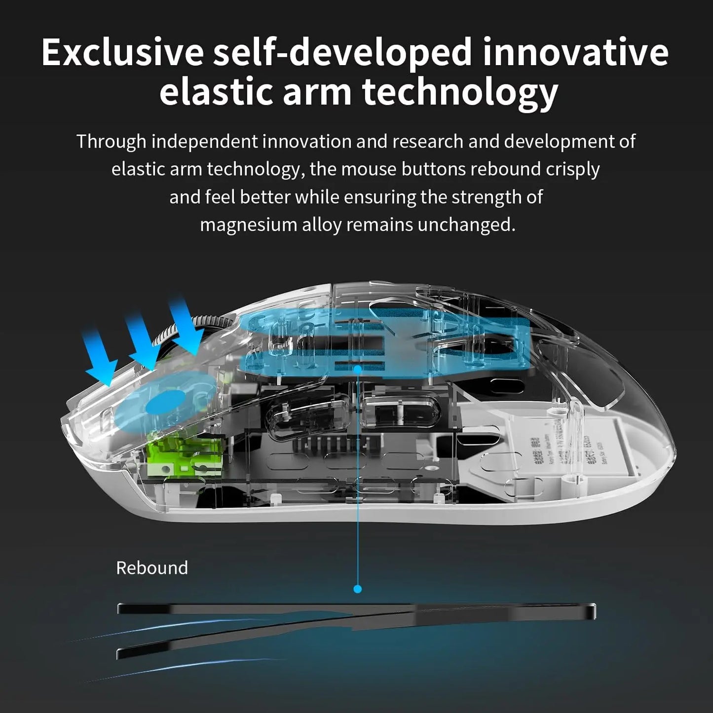 AJAZZ AM3 Magnesium-Aluminum Alloy Wireless Gaming Mouse, 49G Ultra-Lightweight, PAW3950 Sensor, Max 30000 DPI, Bluetooth/2.4G/Wired Tri-Mode Connection Dual 8K, Red,Back to School,Back to School Haul