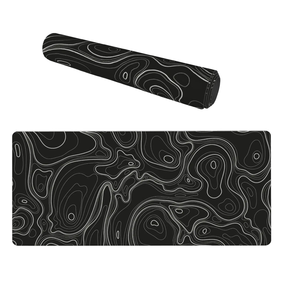 Topographic Gaming Mouse Pad Large 31.5 X 15.75In Keyboard Mousepad for Non-Slip Base Stitched Edge Extended Desk Pad XL Desk Mat